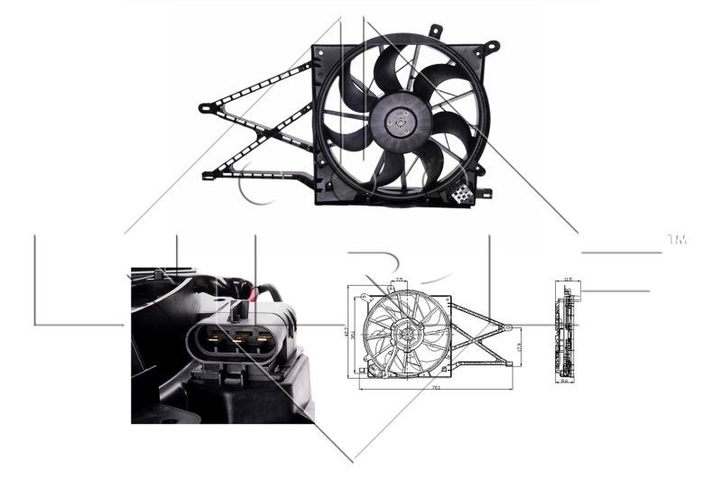 NRF 47015 - Ventilátor motora -