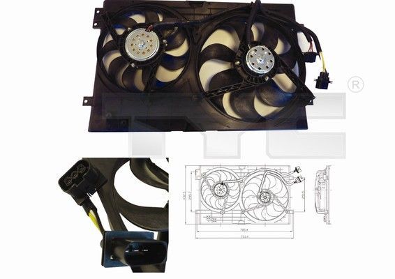TYC 837-0024 - Ventilátor motora -