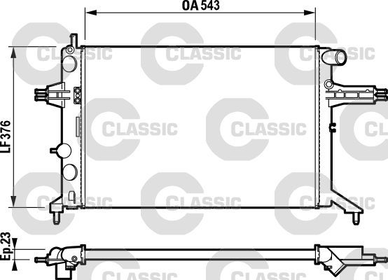 Valeo 232795 - Chladič vody -