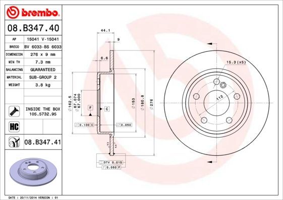 Brembo 08.B347.41