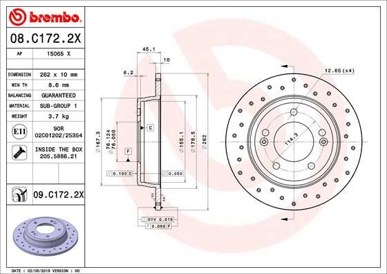Brembo 08.C172.2X