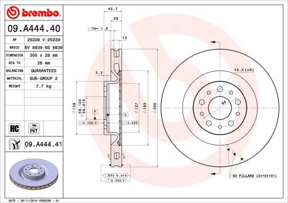 Brembo 09.A444.41