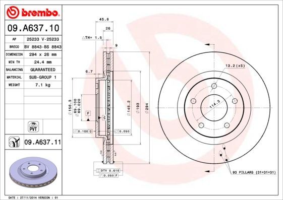 Brembo 09.A637.11