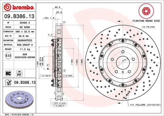 Brembo 09.B386.13