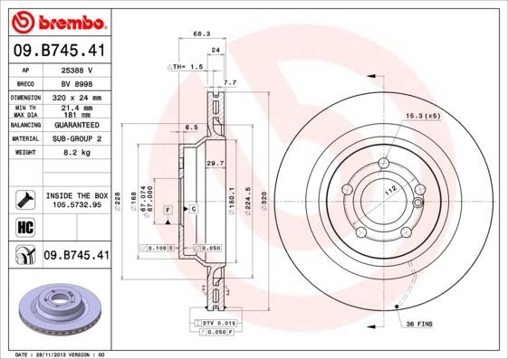 Brembo 09.B745.41