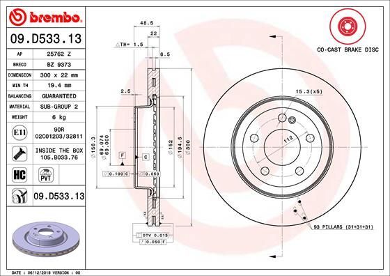 Brembo 09.D533.13