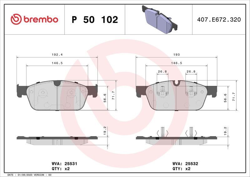 Brembo P 50 102X