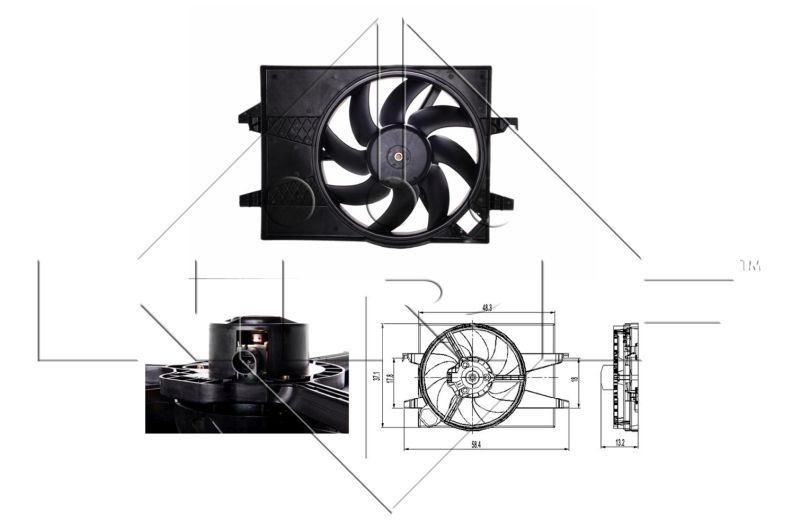 NRF 47007 - Ventilátor motora -