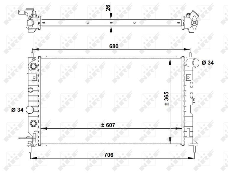 NRF 50219A - Chladič vody -