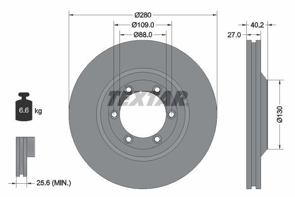 Textar 92174803 - Brzdový kotúč -