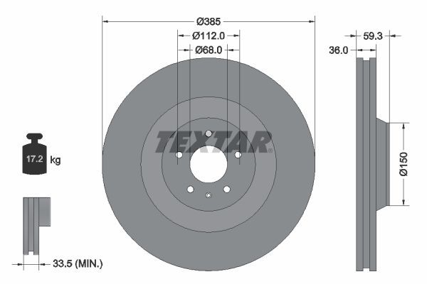Textar 92184203 - Brzdový kotúč -