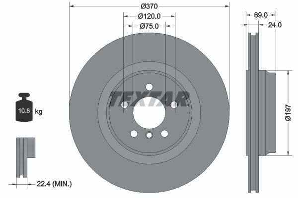 Textar 92270003 - Brzdový kotúč -