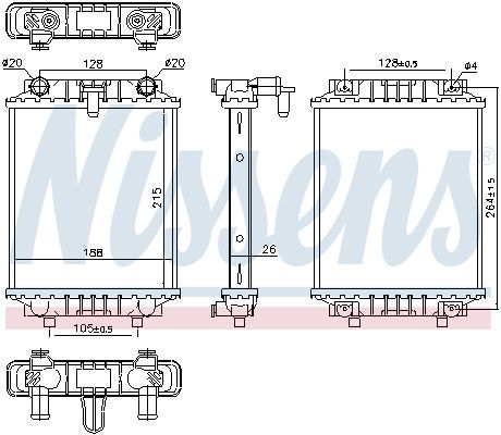 Nissens 60372 - Chladič vody -