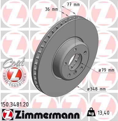 Zimmermann 150.3481.20 - Brzdový kotúč -