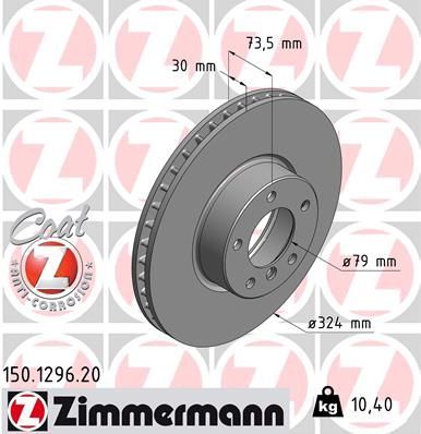 Zimmermann 150.1296.20 - Brzdový kotúč -