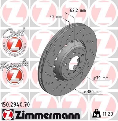 Zimmermann 150.2940.70 - Brzdový kotúč -