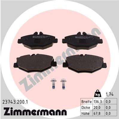Zimmermann 23743.200.1 - Brzdové platničky -