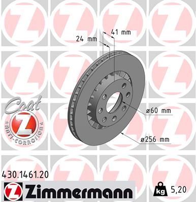 Zimmermann 430.1461.20 - Brzdový kotúč -