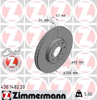 Zimmermann 430.1482.20 - Brzdový kotúč -