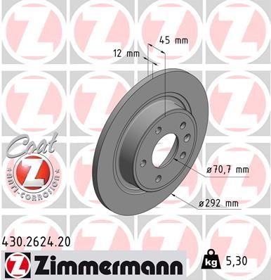 Zimmermann 430.2624.20 - Brzdový kotúč -