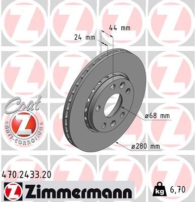 Zimmermann 470.2433.20 - Brzdový kotúč -