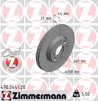 Zimmermann 470.2441.20 - Brzdový kotúč -