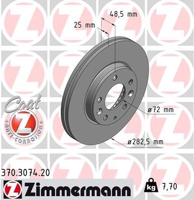 Zimmermann 370.3074.20 - Brzdový kotúč -