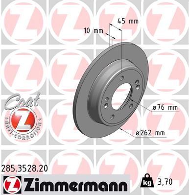 Zimmermann 285.3528.20 - Brzdový kotúč -