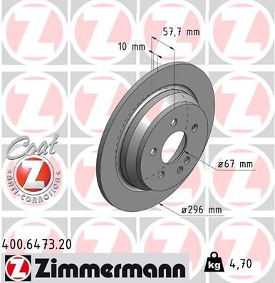 Zimmermann 400.6473.20 - Brzdový kotúč -