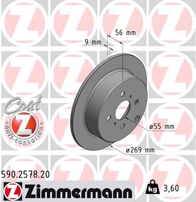 Zimmermann 590.2578.20 - Brzdový kotúč -