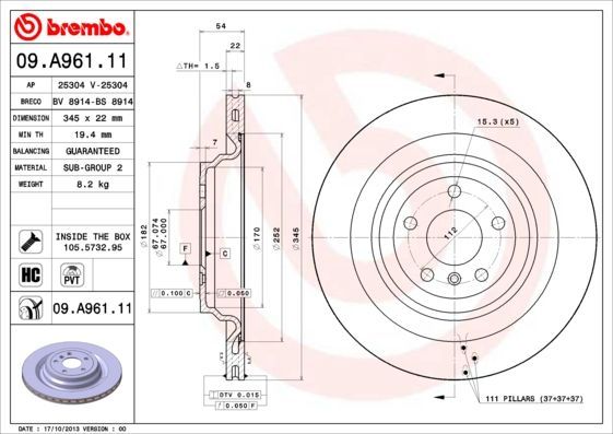 Brembo 09.A961.11