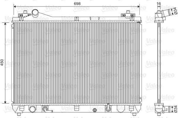 Valeo 701592 - Chladič vody -
