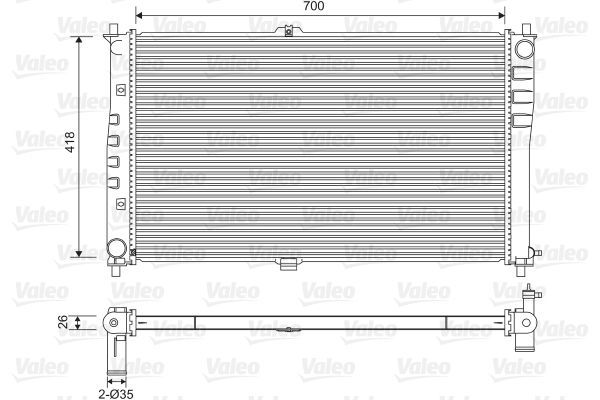 Valeo 701602 - Chladič vody -