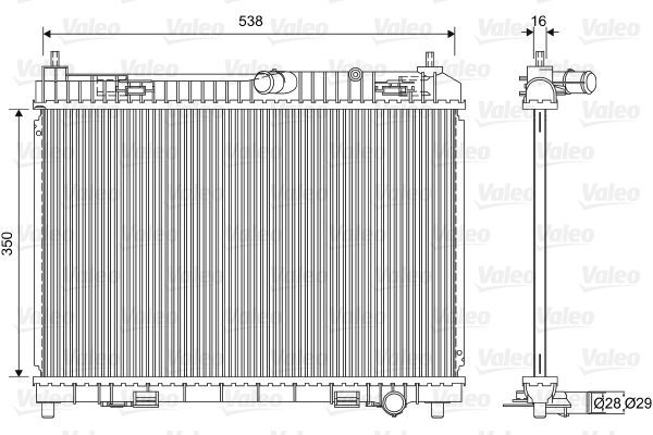 Valeo 701603 - Chladič vody -