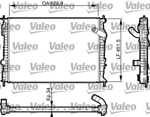 Valeo 735461 - Chladič vody -