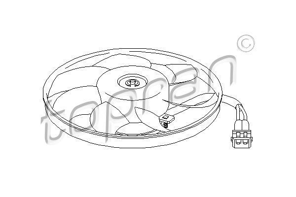 Topran 111 438 - Ventilátor motora -