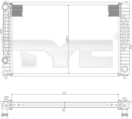 TYC 702-0010 - Chladič vody -