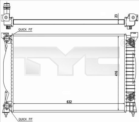 TYC 702-0014-R - Chladič vody -