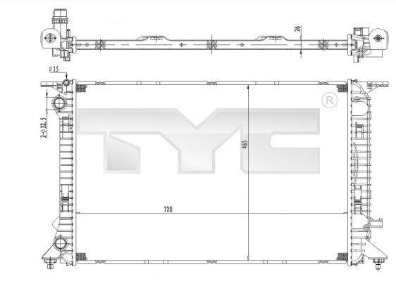 TYC 702-0036 - Chladič vody -