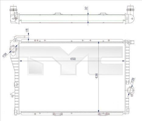 TYC 703-0005-R - Chladič vody -
