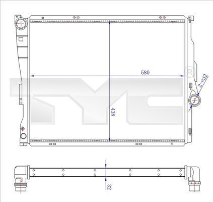 TYC 703-0006-R - Chladič vody -