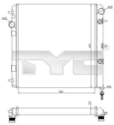 TYC 705-0071-R - Chladič vody -