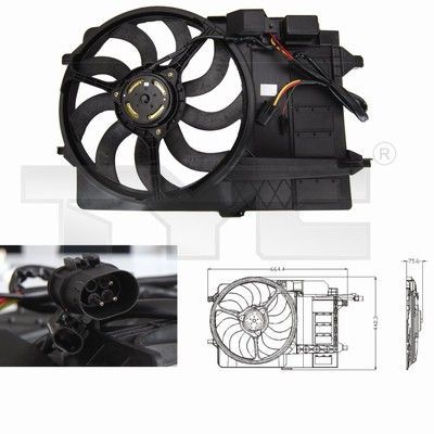 TYC 803-0002 - Ventilátor motora -