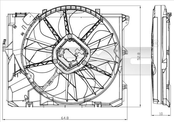 TYC 803-0012 - Ventilátor motora -
