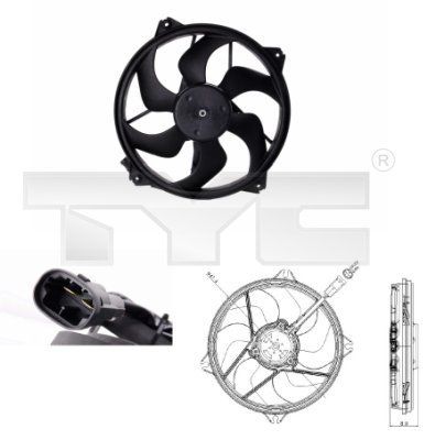 TYC 805-0008 - Ventilátor motora -