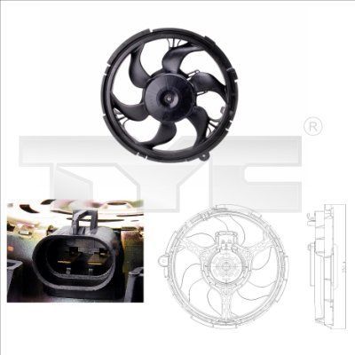 TYC 809-0010 - Ventilátor motora -