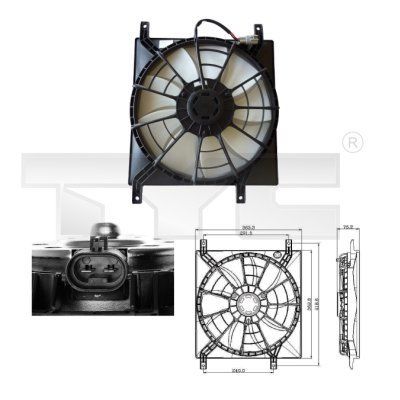 TYC 809-0015 - Ventilátor motora -