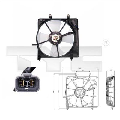 TYC 812-0001 - Ventilátor motora -