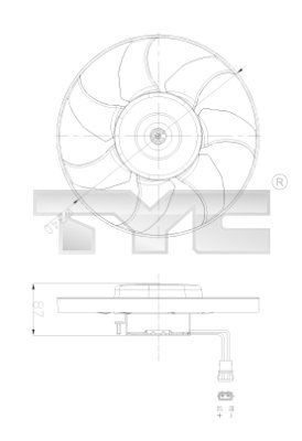 TYC 837-0025 - Ventilátor motora -