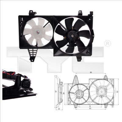 TYC 838-0006 - Ventilátor motora -